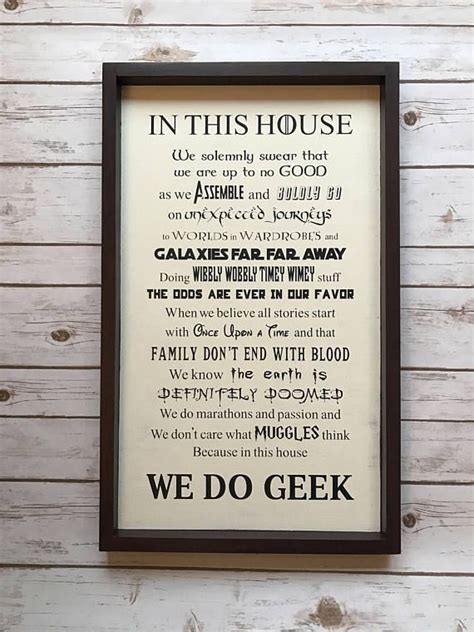 in this house we do geek metal sign|In This House We Do Sign .